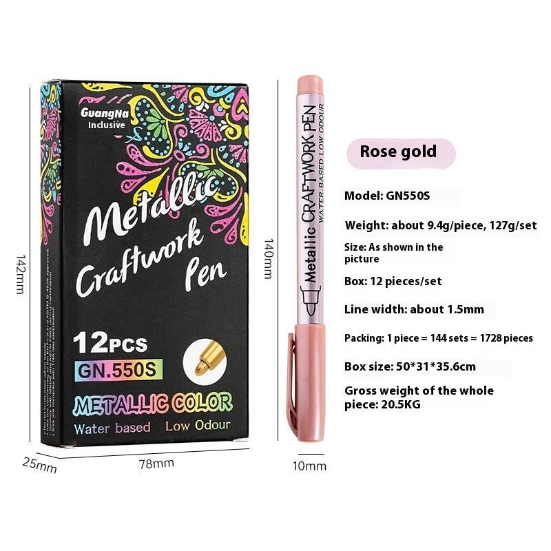 550s Color Metal Pen Hard-headed Craft Pen Paint Marker Pen