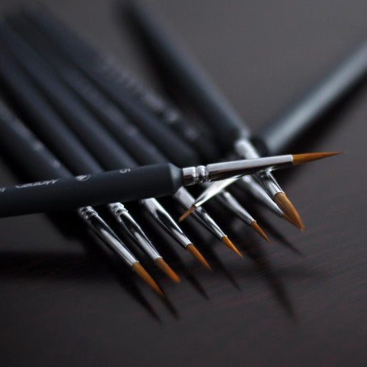 10pcs Black Hook Line Pen Art Painting Brush Set - Perfect for Watercolor Painting Artwork!