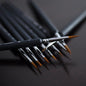 10pcs Black Hook Line Pen Art Painting Brush Set - Perfect for Watercolor Painting Artwork!
