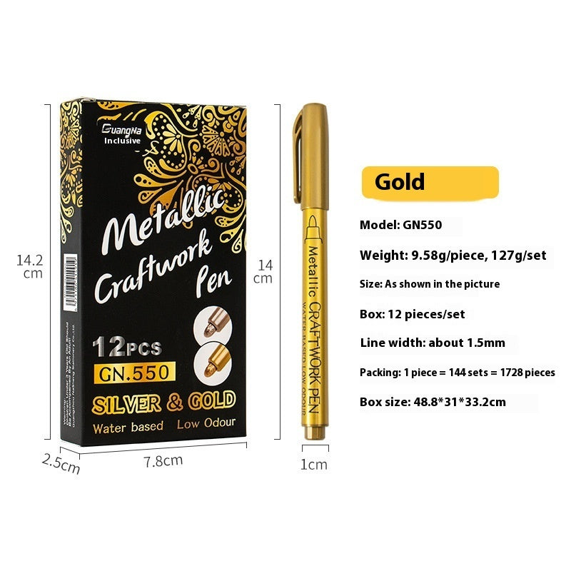 550s Color Metal Pen Hard-headed Craft Pen Paint Marker Pen
