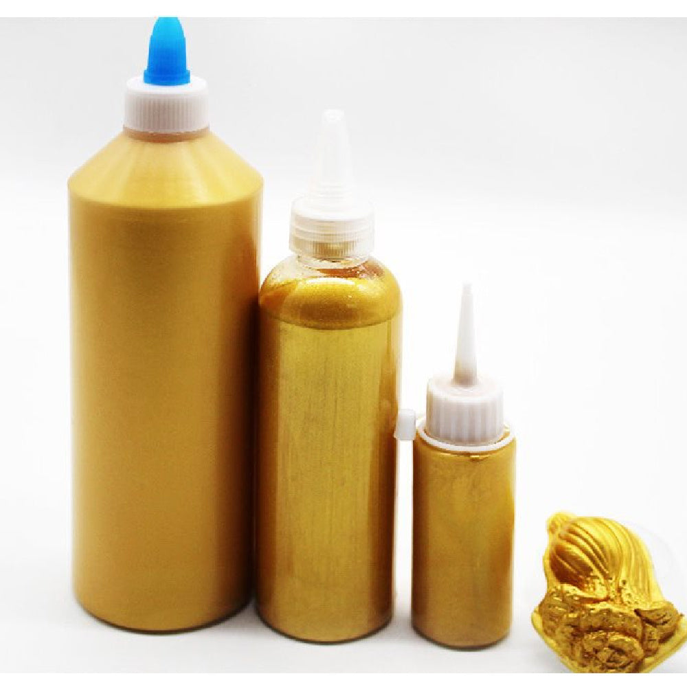 Large Bottle Metallic Acrylic Pigment Gold Silver Copper