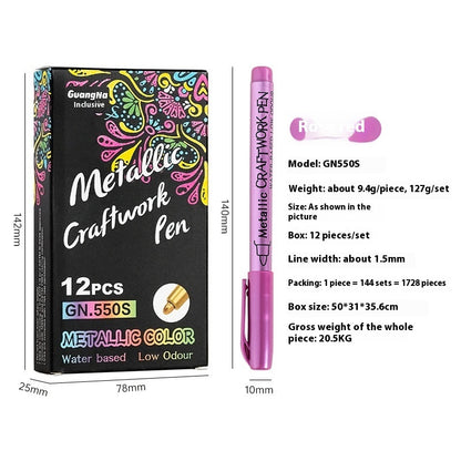 550s Color Metal Pen Hard-headed Craft Pen Paint Marker Pen
