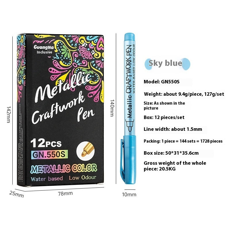 550s Color Metal Pen Hard-headed Craft Pen Paint Marker Pen