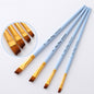 4pcs Matte Blue Wood Oil Painting Pens