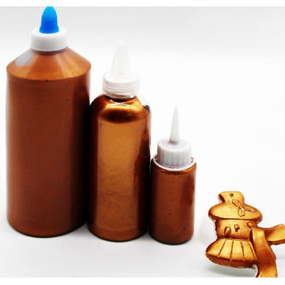 Large Bottle Metallic Acrylic Pigment Gold Silver Copper