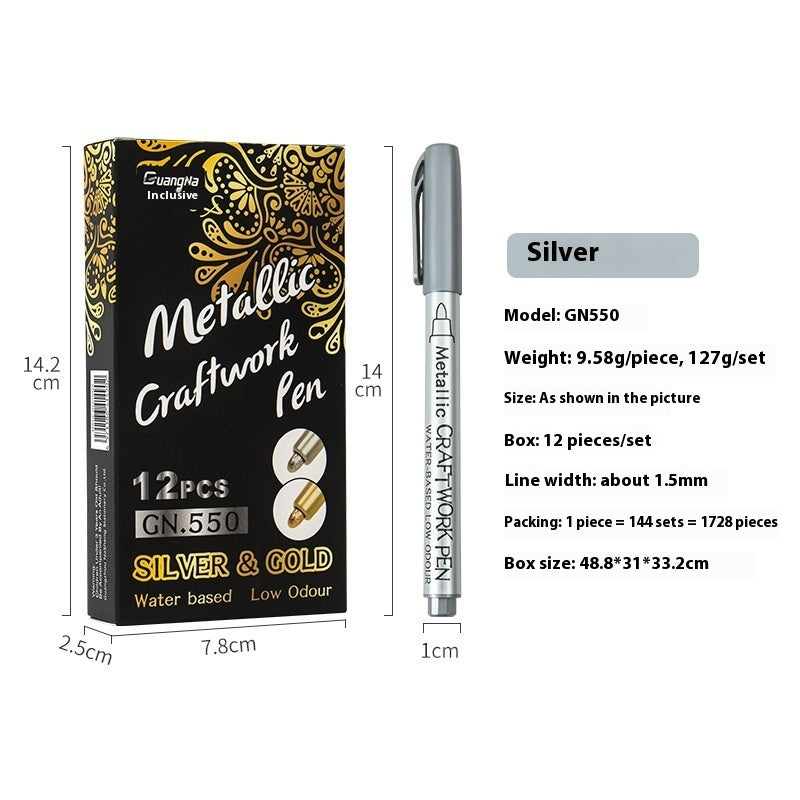550s Color Metal Pen Hard-headed Craft Pen Paint Marker Pen