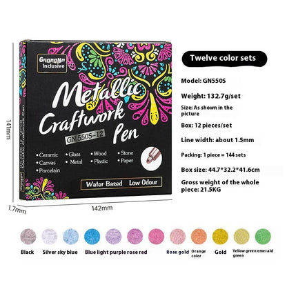 550s Color Metal Pen Hard-headed Craft Pen Paint Marker Pen