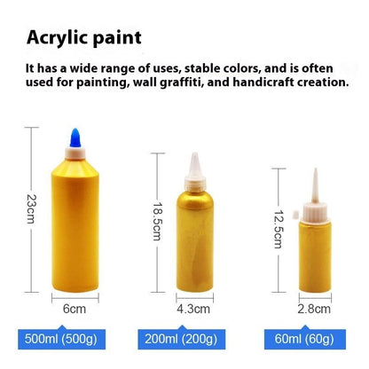 Large Bottle Metallic Acrylic Pigment Gold Silver Copper