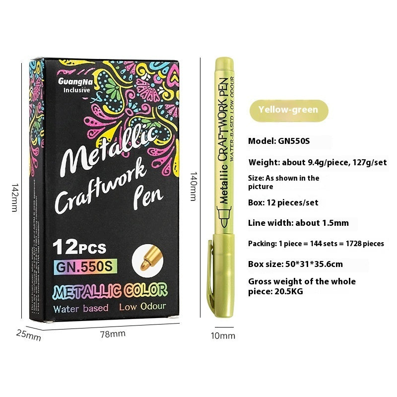 550s Color Metal Pen Hard-headed Craft Pen Paint Marker Pen